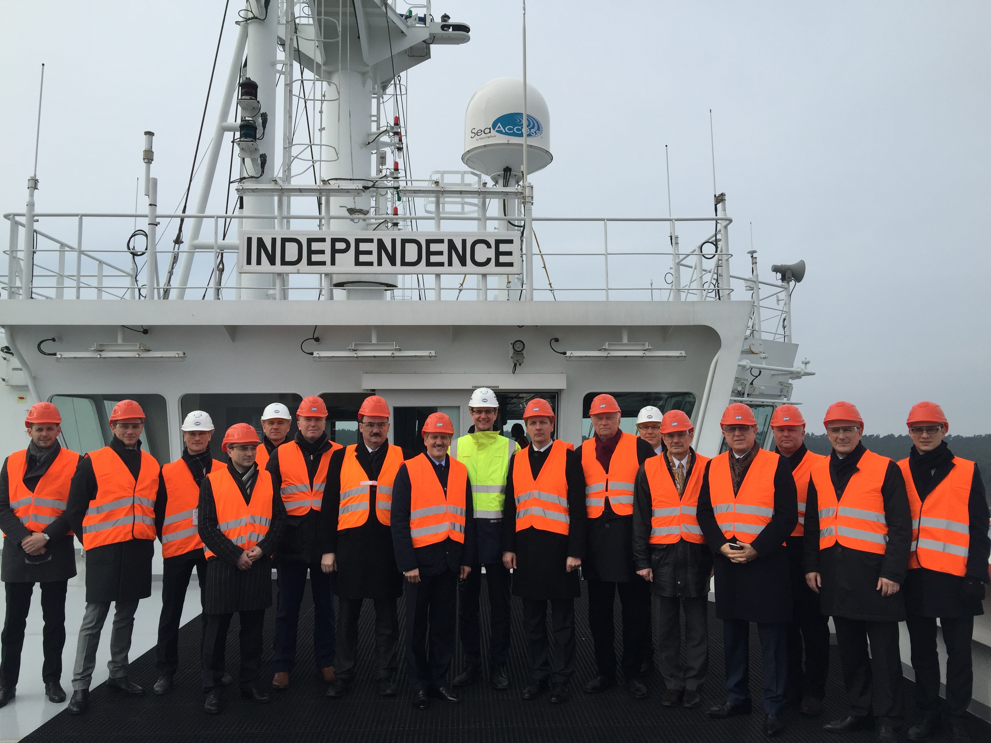 Asociacijos narių apsilankymas laive "Independence"