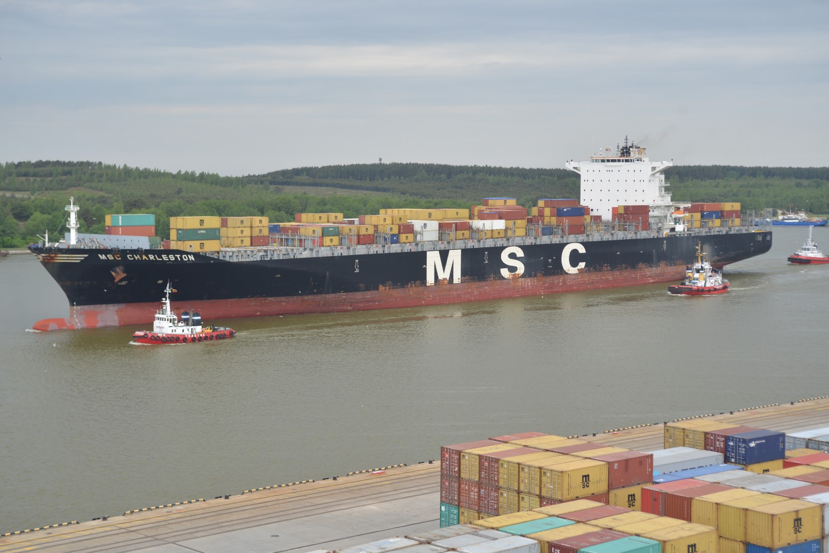 Į Klaipėdą atplaukė ilgiausias per visą uosto istoriją konteinerinis laivas „MSC Charleston“