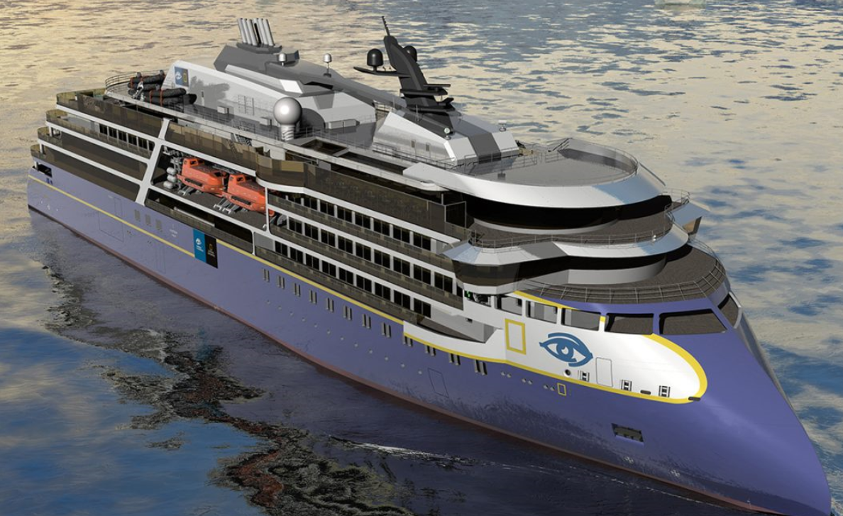 Western Baltija Shipbuilding constructing superstructure blocks for an expedition cruise ship
